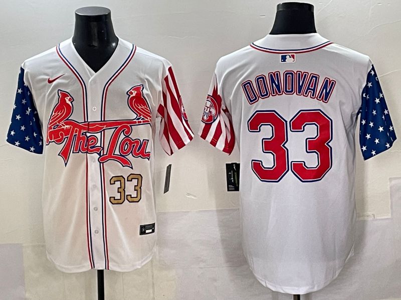 Men 2025 St.Louis Cardinals #33 Donovan White a generation of national flags Joint Name Nike MLB Jersey style 4